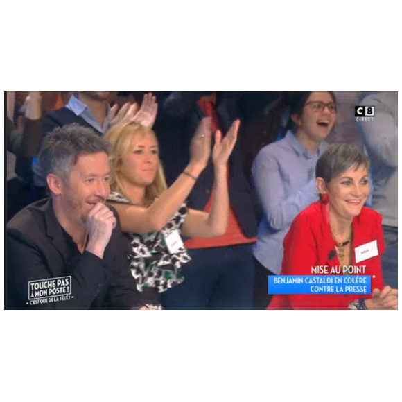 Les chroniqueurs amusés dans "Touche pas à mon poste" (C8) le 10 janveir 2017.