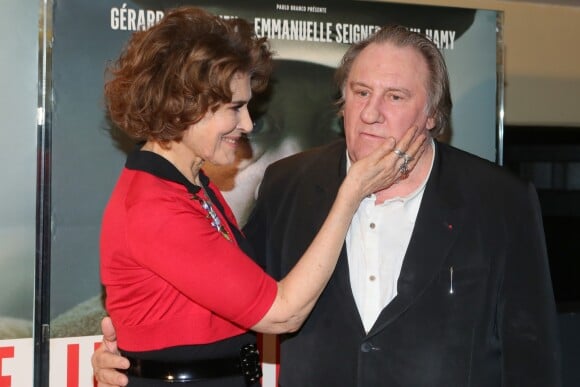 Fanny Ardant (réalisatrice), Gérard Depardieu - Avant-première du film "Le divan de Staline" à l'UGC Ciné Cité les Halles à Paris, le 10 janvier 2017 . © CVS/Bestimage