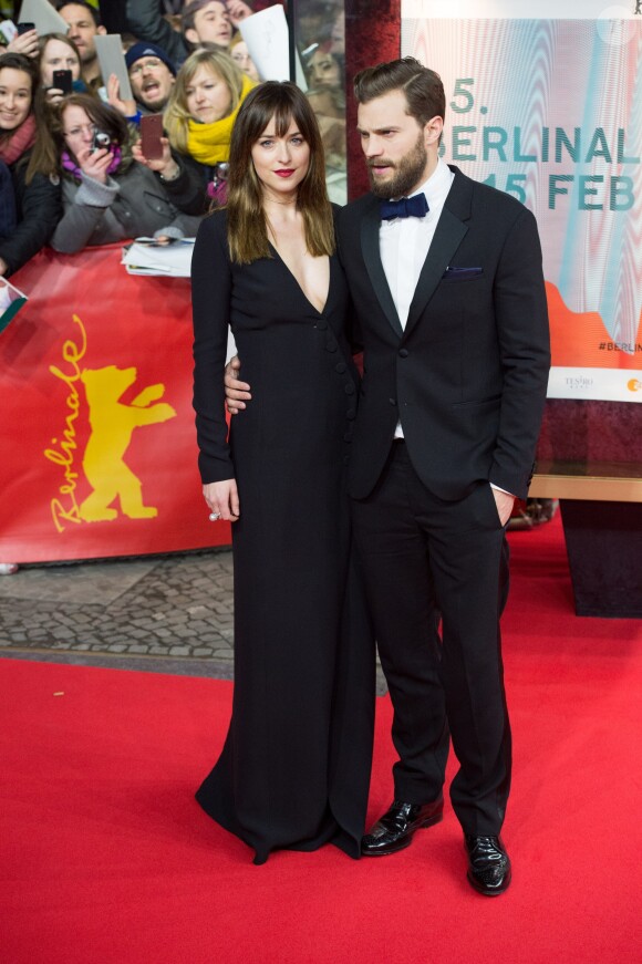 Dakota Johnson (habillée en Dior) et Jamie Dornan - Premiere du film "Cinquante Nuances de Grey" lors du 65ème festival international du film de Berlin (Berlinale 2015) le 11 février 2015.