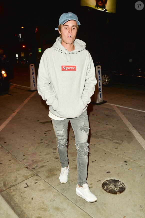 Justin Bieber et ses amis, dont son ancienne protégée Madison Beer, sont allés dîner au restaurant Catch à Los Angeles, le 14 janvier 2017.