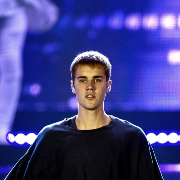 Justin Bieber en concert à Amsterdam dans la cadre de sa tournée "Purpose World Tour". Pays-Bas, le 8 octobre 2016.