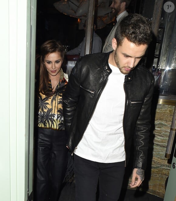 Cheryl Cole (ex Fernandez-Versini) à la sortie du restaurant Sexy Fish avec son petit-ami Liam Payne à Londres, le 12 avril 2016.