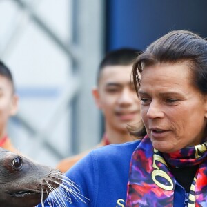 La princesse Stéphanie de Monaco et sa fille Pauline Ducruet assuraient le 17 janvier 2017 le lancement du 41e Festival international du Cirque de Monte-Carlo. © Olivier Huitel / Crystal Pictures / Bestimage