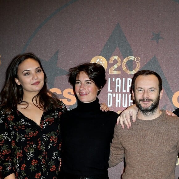 Valérie Bégue (Miss France 2008), Alessandra Sublet, Jérémy Michalak et Guy Carlier - 20ème festival de Comédie à l'Alpe d'Huez le 19 janvier 2017.