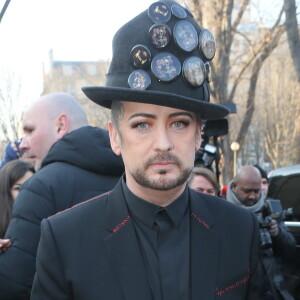 Boy George - Arrivées au défilé de mode "Dior Homme", collection Hommes Automne-Hiver 2017/2018 au Grand Palais à Paris. Le 21 janvier 2017