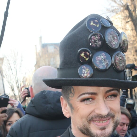 Boy George - Arrivées au défilé de mode "Dior Homme", collection Hommes Automne-Hiver 2017/2018 au Grand Palais à Paris. Le 21 janvier 2017