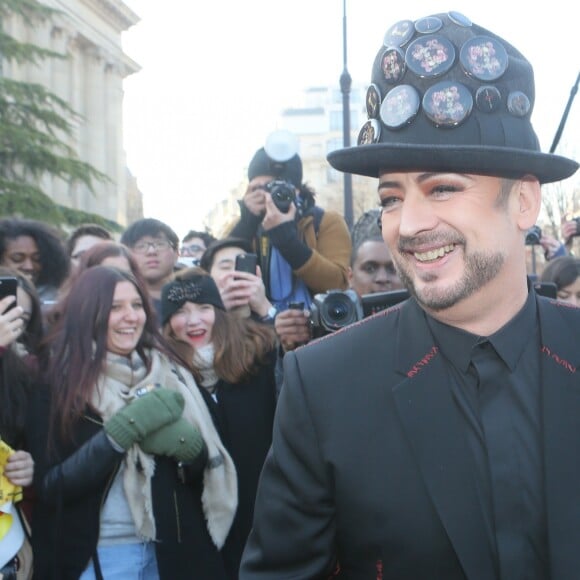 Boy George - Arrivées au défilé de mode "Dior Homme", collection Hommes Automne-Hiver 2017/2018 au Grand Palais à Paris. Le 21 janvier 2017