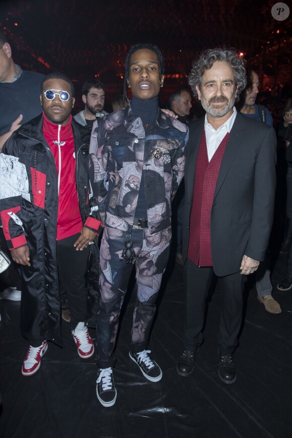ASAP Ferg, ASAP Rocky et Dan Witz - Front Row au défilé de mode "Dior Homme", collection Hommes Automne-Hiver 2017/2018 au Grand Palais à Paris. Le 21 janvier 2017
