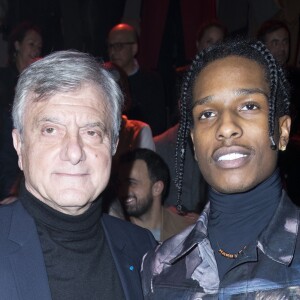 Sidney Toledano et ASAP Rocky - Front Row au défilé de mode "Dior Homme", collection Hommes Automne-Hiver 2017/2018 au Grand Palais à Paris. Le 21 janvier 2017