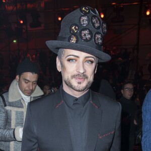 Boy George - Front Row au défilé de mode "Dior Homme", collection Hommes Automne-Hiver 2017/2018 au Grand Palais à Paris. Le 21 janvier 2017