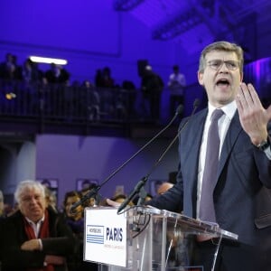 Arnaud Montebourg - Meeting de Arnaud Montebourg, candidat à la primaire du parti socialiste pour les élections présidentielles au Gymnase Jean Jaurès à Paris le 18 janvier 2017. © Stéphane Allaman/Bestimage