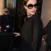 Exclusif - Bella Hadid sort de l'hôtel George V à Paris, France, le 22 janvier 2017.