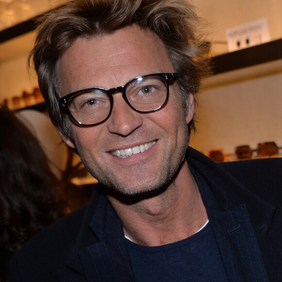 Exclusif - Laurent Delahousse - Lancement de la marque de lunettes "Nathalie Blanc" au restaurant "Ma Cocotte" à Saint-Ouen le 24 septembre 2015.