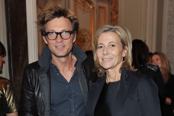 Laurent Delahousse et Claire Chazal - Conférence de presse de l'opération "La flamme Marie Claire" à l'hôtel Le Marois à Paris le 15 juin 2015.