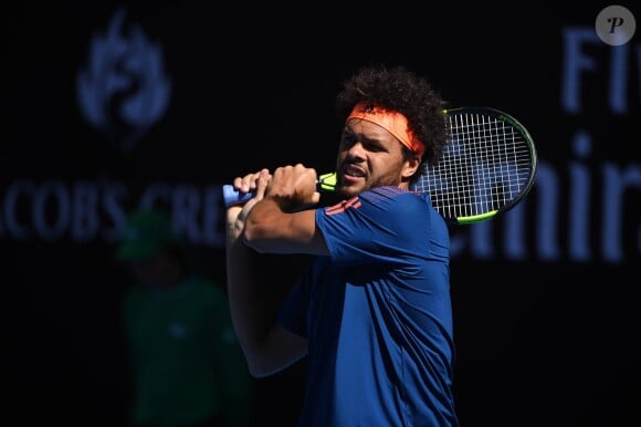 Jo-Wilfried Tsonga à l'Open d'Asutralie, Melbourne, le 22 janvier 2017.