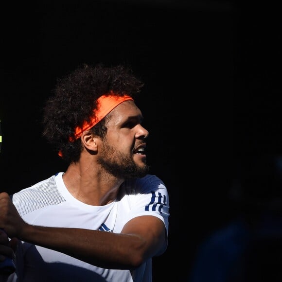 Jo-Wilfried Tsonga à l'Open d'Asutralie, Melbourne, le 22 janvier 2017.