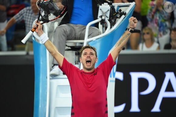 Stan Wawrinka à l'Open d'Asutralie, Melbourne, le 16 janvier 2017.