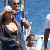 Beyoncé et son mari Jay Z en vacances sur l'Ile de Lipari en Sicile avec leur fille Blue Ivy le 12 août 2016.