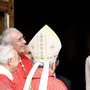 Le prince Albert II de Monaco et la princesse Charlene devant la cathédrale de Monaco au matin de la messe de la fête de sainte Dévote à Monaco, le 27 janvier 2017. © Olivier Huitel/Pool restreint Monaco/Bestimage