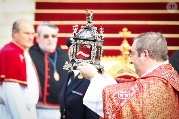 Image des célébrations lors de la fête de sainte Dévote devant la cathédrale de Monaco, le 27 janvier 2017. © Olivier Huitel/Pool restreint Monaco/Bestimage