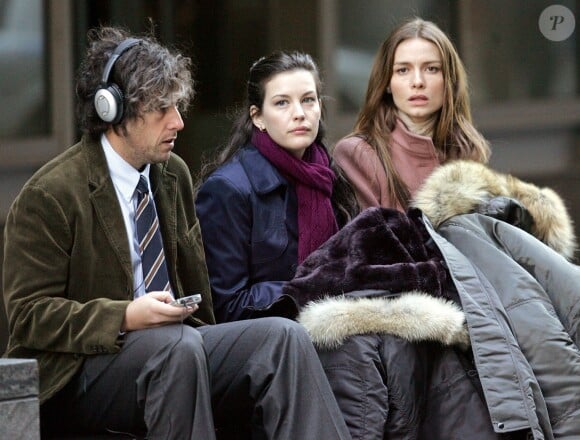 Adam Sandler, Liv Tyler et Saffron Burrows sur le tournage d'Empire City à New York en 2006