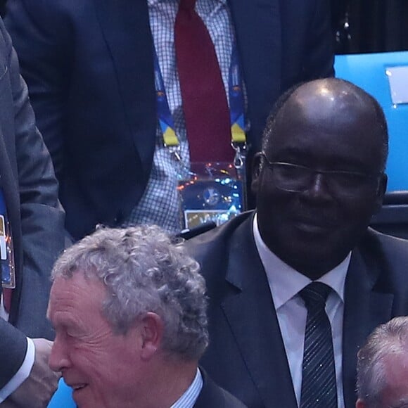 Le prince Albert II de Monaco et Guy Drut lors du match de finale du mondial de handball, France - Norvège à l'AccorHotels Arena à Paris, France, le 29 janvier 2017. La France remporte le match 33-26. L'équipe de France décroche son 6ème titre mondial. © Cyril Moreau/Bestimage