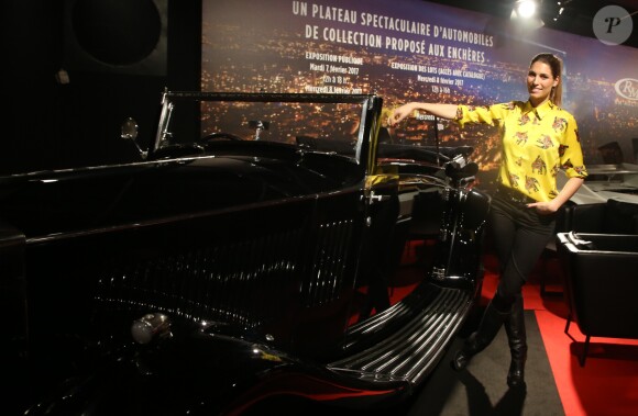 Laury Thilleman (Miss France 2011) lors de la soirée d'inauguration de l'exposition 'Concept Cars' à l'Hôtel National des Invalides à Paris le 31 Janvier 2017. © Denis Guignebourg/Bestimage