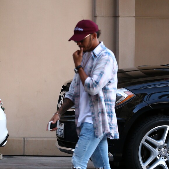 Exclusif - Sofia Richie et Lewis Hamilton à l'hôtel Montage Beverly Hills. Beverly Hills, le 30 janvier 2017.