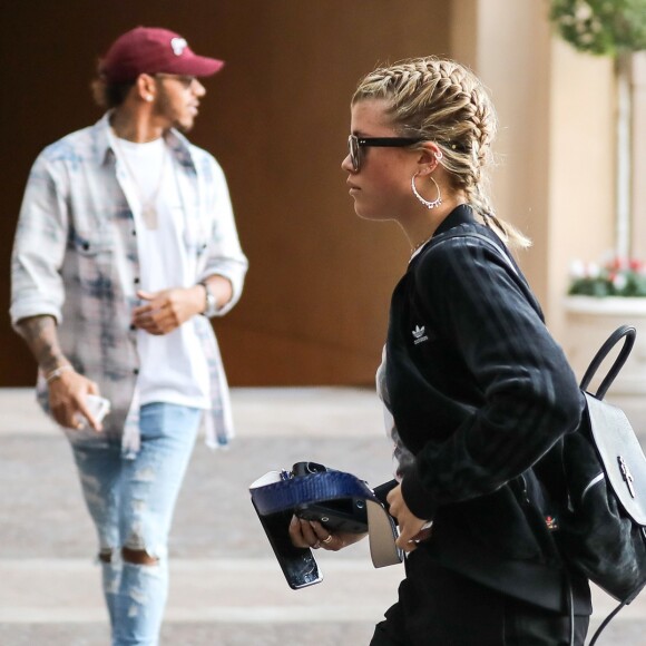 Sofia Richie et Lewis Hamilton ont dîné au restaurant Sugarfish puis se sont rendues à l'hôtel Montage Beverly Hills. Beverly Hills, le 30 janvier 2017.