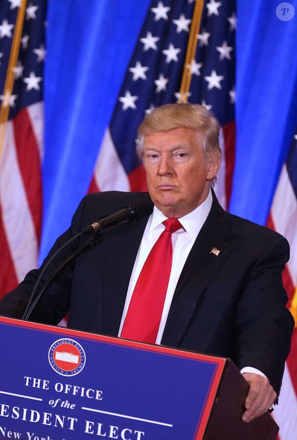 Conférence de presse de Donald Trump à la Trump Tower à New York le 11 janvier 2017.