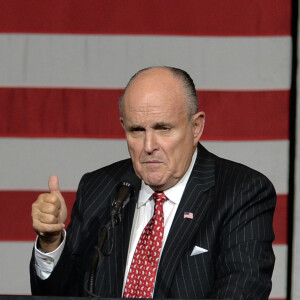 L'ancien maire de New York, Rudolph Rudy Giuliani au centre South Florida Fairgrounds à West Palm Beach, Floride, Etats-Unis, le 13 octobre 2016.
