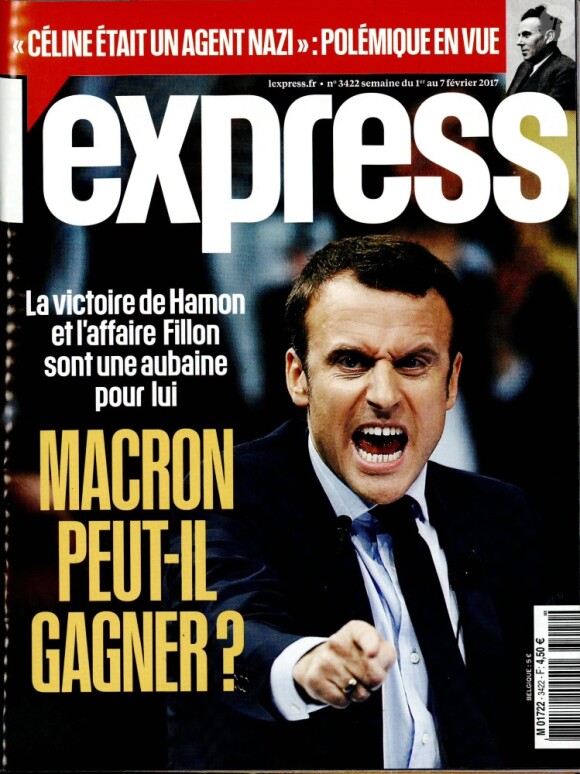 Couverture de "L'Express", numéro du 1er février 2017.
