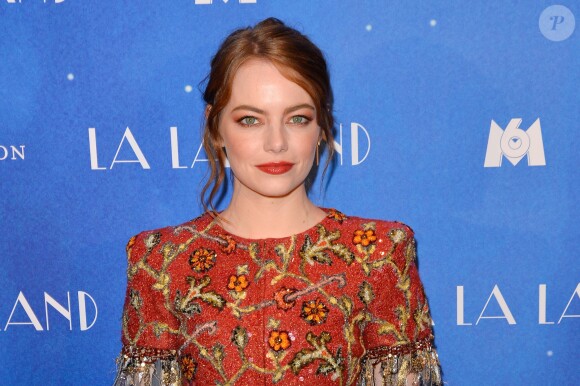 Emma Stone à l' Avant-première du film "La La Land" au cinéma UGC Normandie à Paris, le 10 janvier 2017. © Coadic Guirec/Bestimage