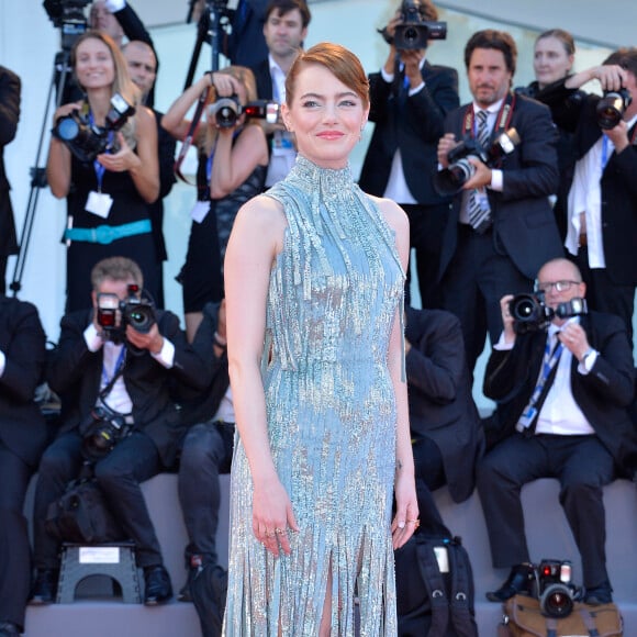 Emma Stone à la première de "La La Land" à la cérémonie d'ouverture du 73ème Festival du Film de Venise. Italie, le 31 août 2016