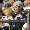 Exclusif - Michael Bublé est allé voir un match de football de l'équipe des Whitecaps avec son fils Noah à Vancouver. Le 26 août 2015 © CPA / Bestimage