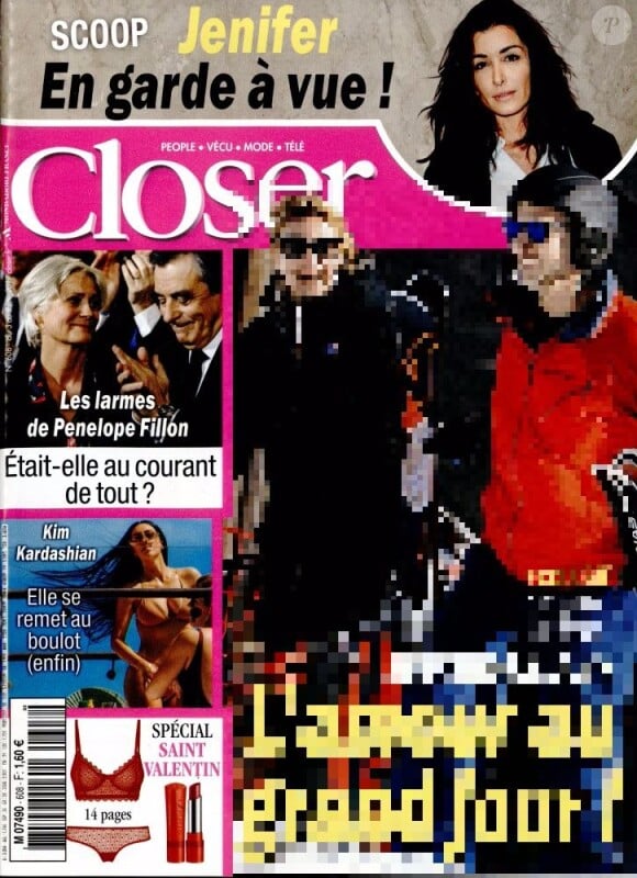Couverture du magazine "Closer" en kiosque le 3 février 2017