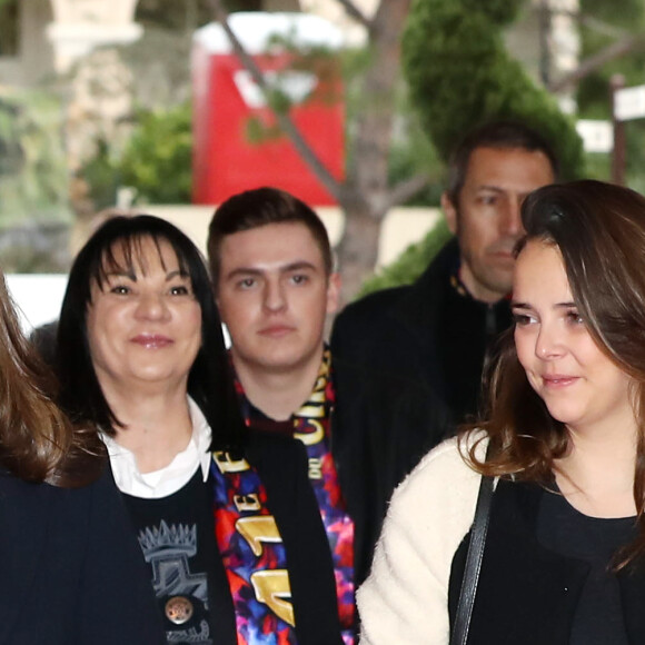 Pauline Ducruet, portant pour la première fois en public une de ses créations (son manteau), le 22 janvier 2017 lors d'une représentation du 41e Festival International du Cirque de Monte-Carlo. © Olivier Huitel/Pool Restreint Monaco/Bestimage