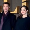 Brad Pitt et Marion Cotillard enceinte à la première de 'Alliés' ('Allied') aux cinémas Odeon à Leicester Square à Londres, le 21 novembre 2016