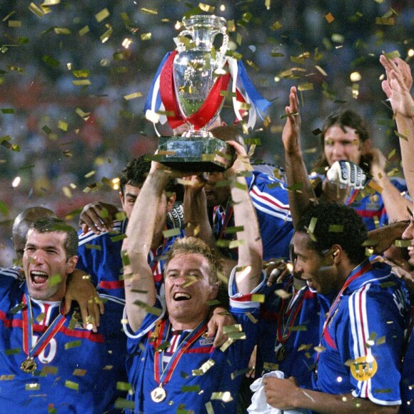 Equipe de France, finale de l'Euro 2000, France-Italie, le 2 juillet 2000 à Rotterdam.