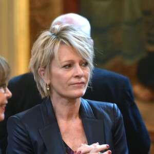 Sophie Davant lors des 30 ans du Téléthon pendant une réception au palais de l'Elysée à Paris, le 30 janvier 2017. 