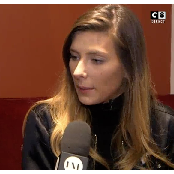 Camille Cerf dément avoir une relation amoureuse avec Iris Mittenaere dans "La Nouvelle édition" sur C8, le 9 février 2017.