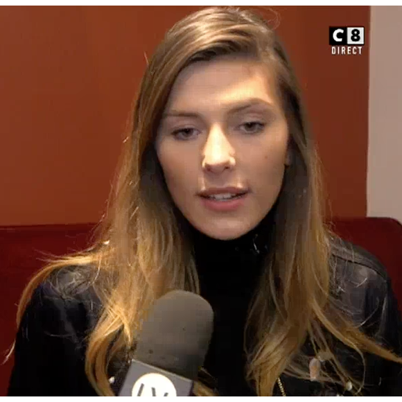 Camille Cerf dément avoir une relation amoureuse avec Iris Mittenaere dans "La Nouvelle édition" sur C8, le 9 février 2017.