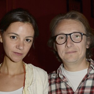 Exclusif - Lorànt Deutsch et sa femme Marie-Julie Baup - 100éme de la pièce "Le Systême" au théâtre Antoine à Paris le 21 mai 2015.