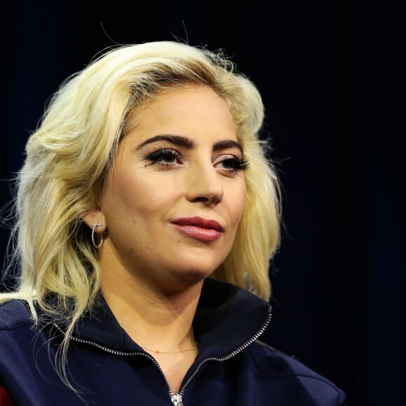 La chanteuse Lady Gaga lors de la conférence de presse pour le Super Bowl LI Half-Time au George R Brown Convention Centre à Houston, le 2 février 2017