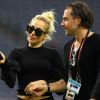 Lady Gaga et Christian Carino avant le show du Super Bowl LI à Houston, le 5 février 2017