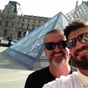 George Michael et son chéri Fadi Fawaz - Photo publiée sur Twitter le 4 février 2017