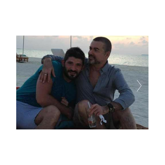 George Michael et son chéri Fadi Fawaz - Photo publiée sur Twitter le 4 février 2017