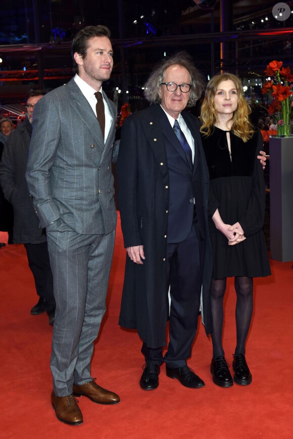 Armand Douglas "Armie" Hammer, Geoffrey Rush, habillé par Brioni, Clémence Poésy à la première de "Final Portrait" au 67ème Festival International du Film de Berlin, le 11 février 2017.