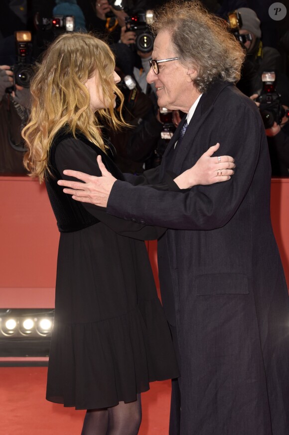 Clémence Poésy, Geoffrey Rush à la première de "Final Portrait" au 67ème Festival International du Film de Berlin, le 11 février 2017.