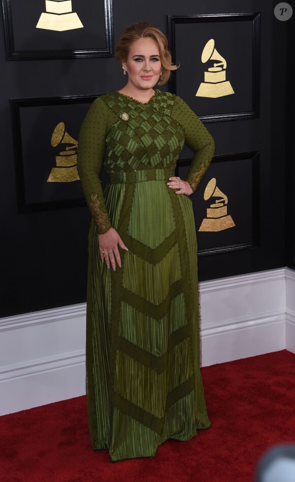 Adele à la 59ème soirée annuelle des Grammy Awards au Staples Center de Los Angeles, le 12 février 2017 © Chris Delmas/Bestimage